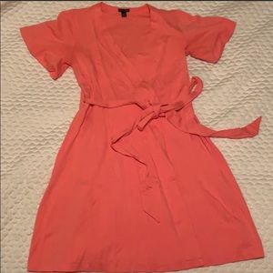 Ann Taylor Flutter Sleeve Wrap Dress